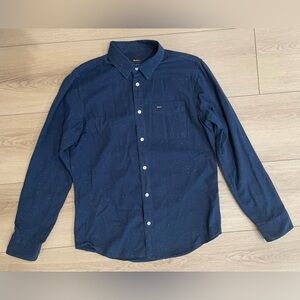 RVCA Long Sleeve Men’s Blue Speckle Shirt. Size M. Slim Fit